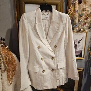 NWOT Aritzia Babaton Samuel Linen Double Breasted Blazer